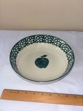 vintage Tienshan Folk Craft stoneware serving bowl